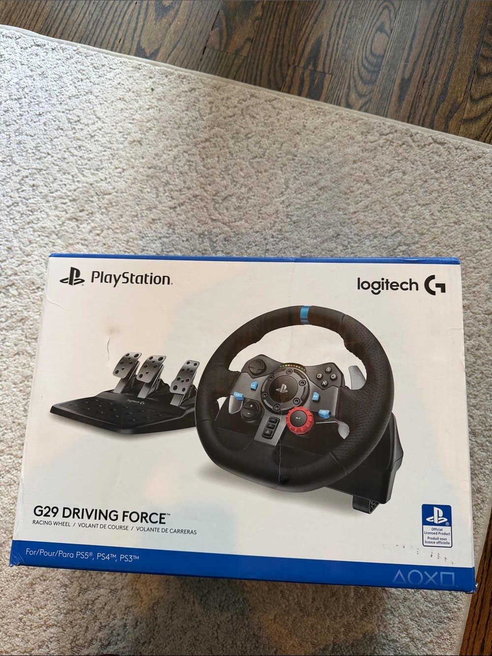 Logitech G29 Driving Force Racing Wheel and Pedals - Black with Blue Accents